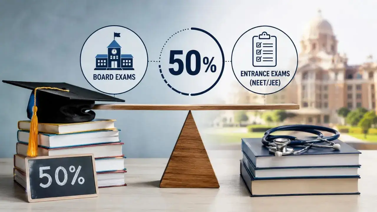 Read more about the article NEET & JEE Admissions: 50% Board Marks Weightage Proposed